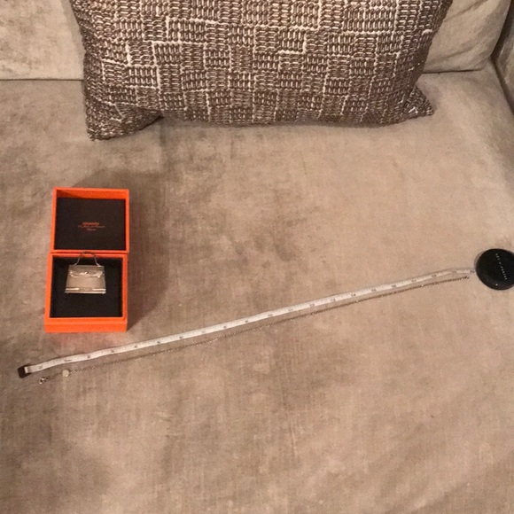 Hermès Vintage sterling silver Kelly necklace